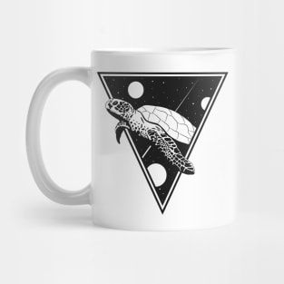 Space Turtle Black Mug